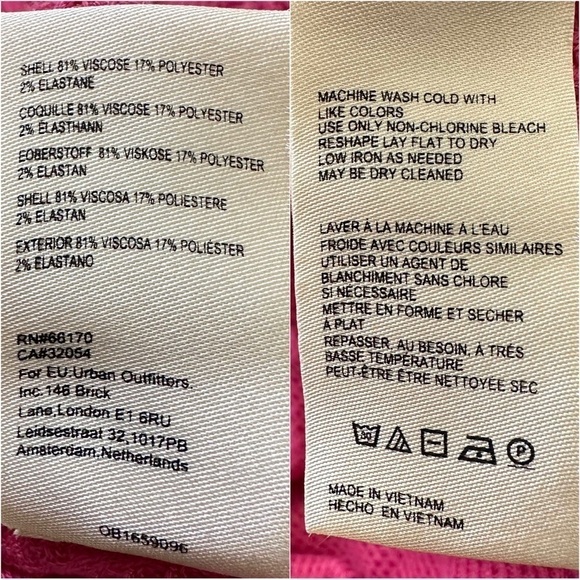 Anthropologie Pilcro Top Ruffled V-Neck Shirt Waffle Knit Raspberry Pink L - Picture 9 of 12